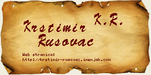Krstimir Rusovac vizit kartica
